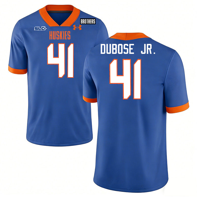 Houston Christian Huskies #41 Sean Dubose Jr. College Football Jerseys,Uniforms-Blue